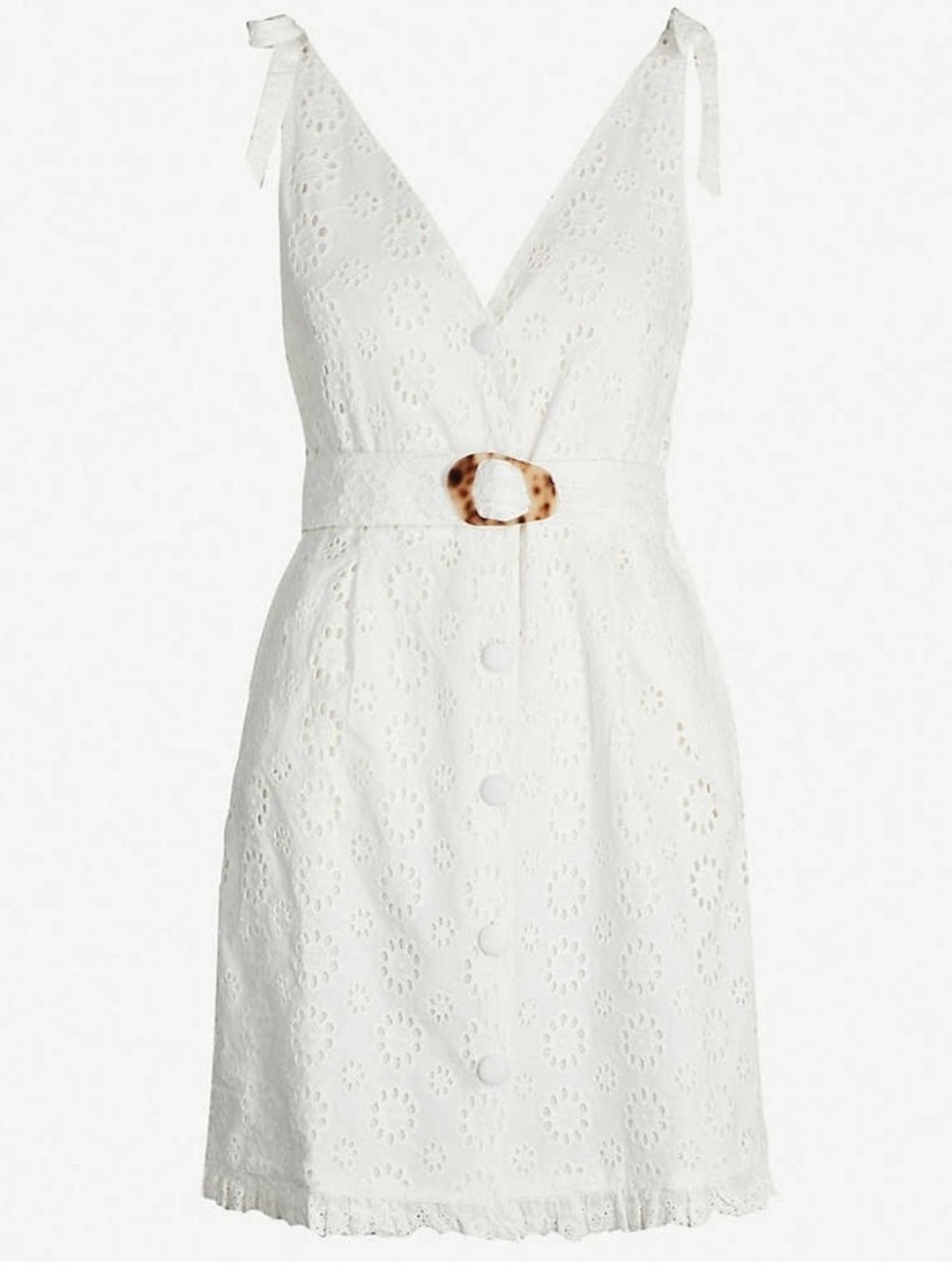 Topshop • Floral Eyelet Belted Dress